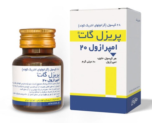 تصویر OMEPRAZOLE KHARAZMI 20MG CAP-PrizelGut